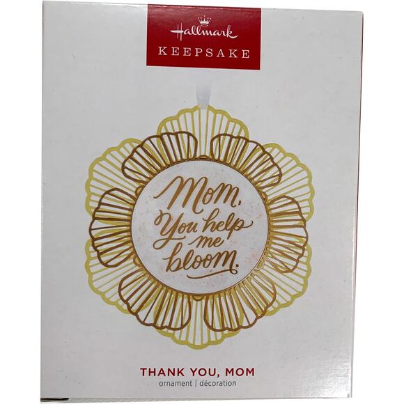 New Hallmark Keepsake "Mom You Help Me Bloom" Mother's Day Ornament New in Box - Picture 3 of 7